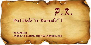 Pelikán Kornél névjegykártya