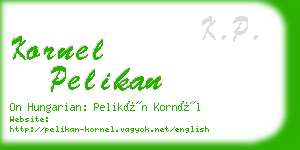 kornel pelikan business card